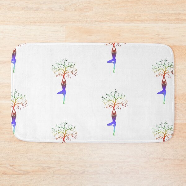 Item preview, Multi-color Yoga Tree Pose Balancing Asana designed and sold by Bluepress.