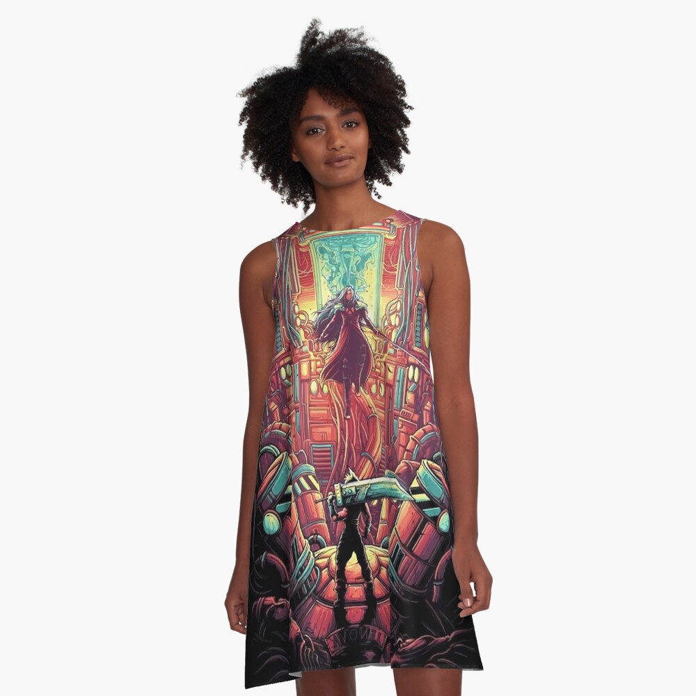 Vista previa del artículo con la obra «Vestido acampanado», diseñado y vendido por FotoLibreStudio.
