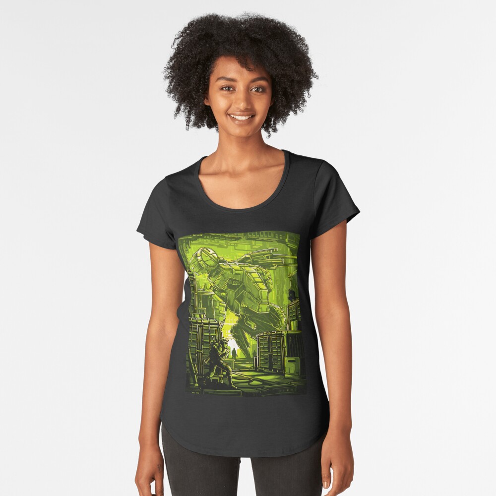 Vista previa del artículo con la obra «Camiseta premium de cuello ancho», diseñado y vendido por FotoLibreStudio.