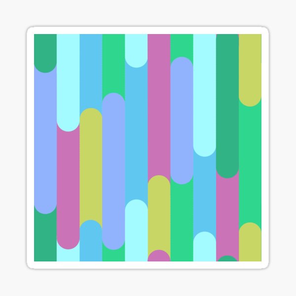 Overlapping Stripes pastel Sticker