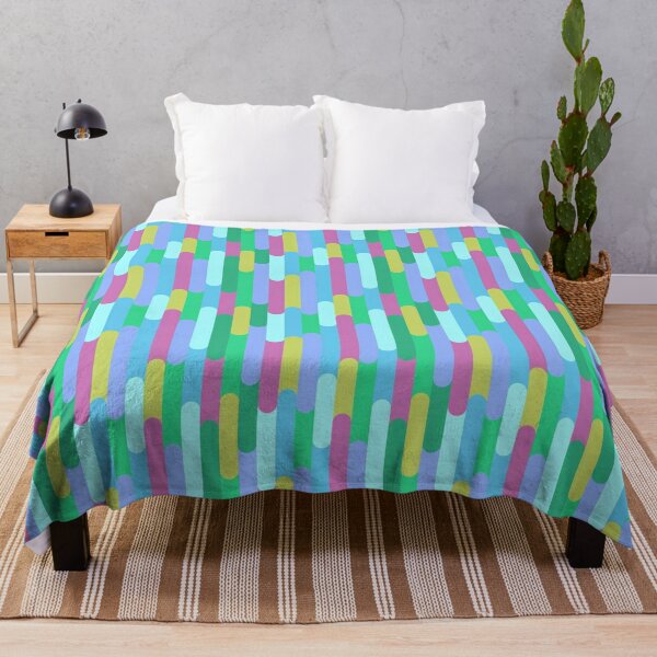 Overlapping Stripes pastel Throw Blanket
