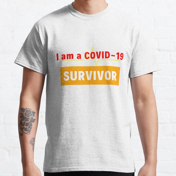 Coronavirus Covid-19 Survivor Viren Survivor Stay Home Corona T-shirt /à manches longues