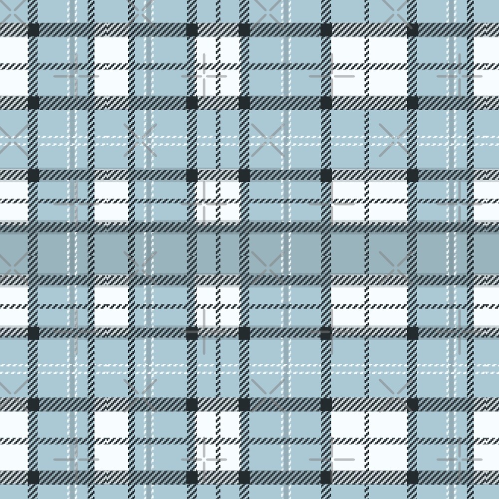 "Baby blue plaid" by Emily Zigo Redbubble