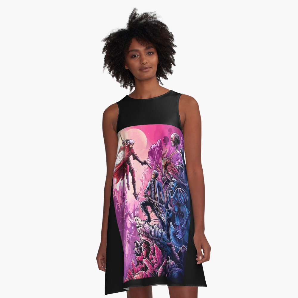 Vista previa del artículo con la obra «Vestido acampanado», diseñado y vendido por FotoLibreStudio.