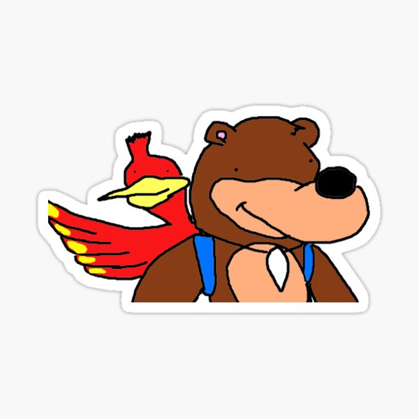 Vista previa del artículo con la obra «Divertido banjo & kazooie», diseñado y vendido por TheOnlyStickboy.