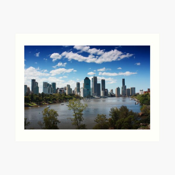 Brisbane from Kangaroo Point Cliffs Art Print