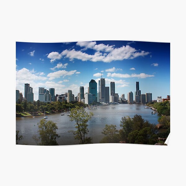 Brisbane from Kangaroo Point Cliffs Poster