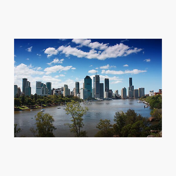 Brisbane from Kangaroo Point Cliffs Photographic Print