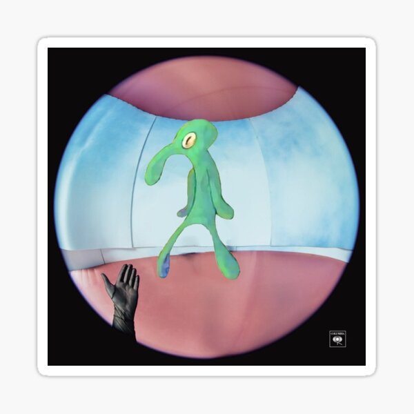 fine line but it's squidward Sticker