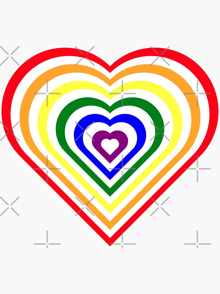 Hearts In The Colors Of The Rainbow Flag by Gay-Pride-Depot
