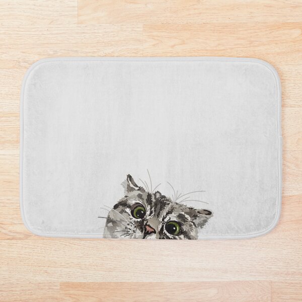 Peeking Tabby Bath Mat