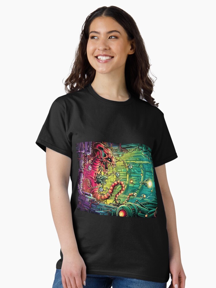 Imagen 2 de 7, Camiseta clásica con la obra Videojuegos Épicos, diseñada y vendida por FotoLibreStudio.