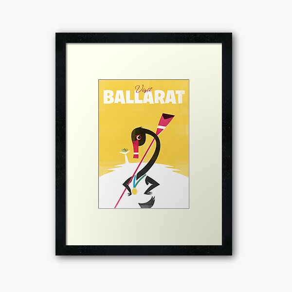 Visit Ballarat 1956 - Travel Poster Framed Art Print