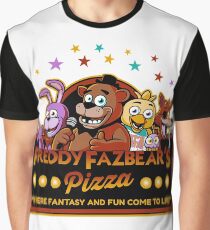 Fünf Nächte in Freddys Freddy Fazbears Pizza FNAF Logo Grafik T-Shirt
