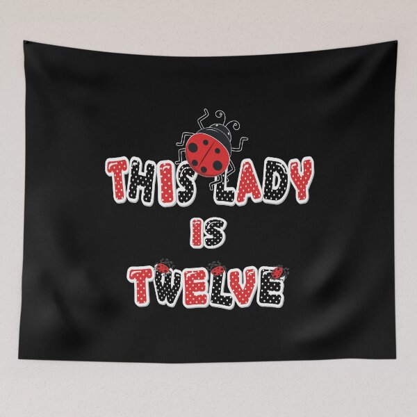 Item preview, This Lady Is Twelve Years Old Girl 12th Birthday Ladybug design designed and sold by Grabitees.