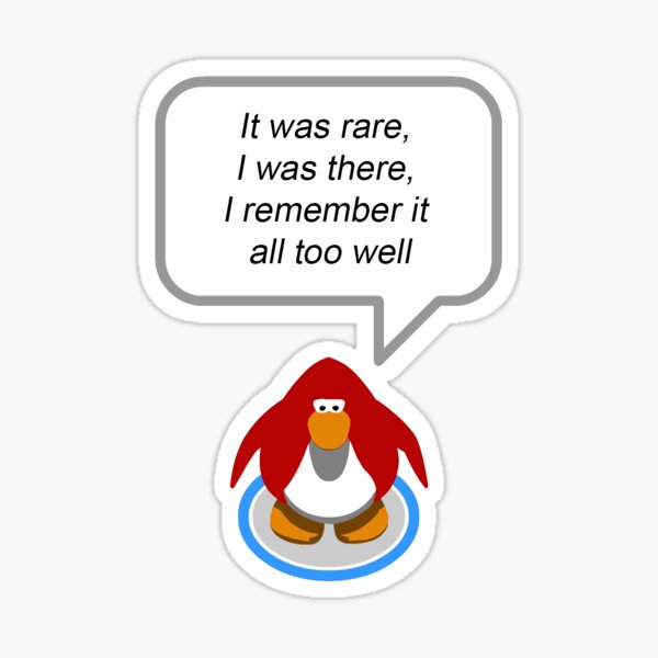 All Too Well - Club Penguin Sticker