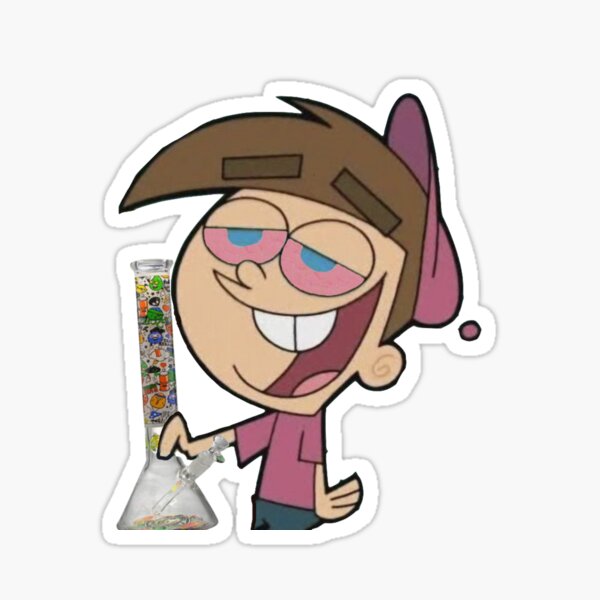 TURNT Faded Timmy Turner Glossy Sticker.