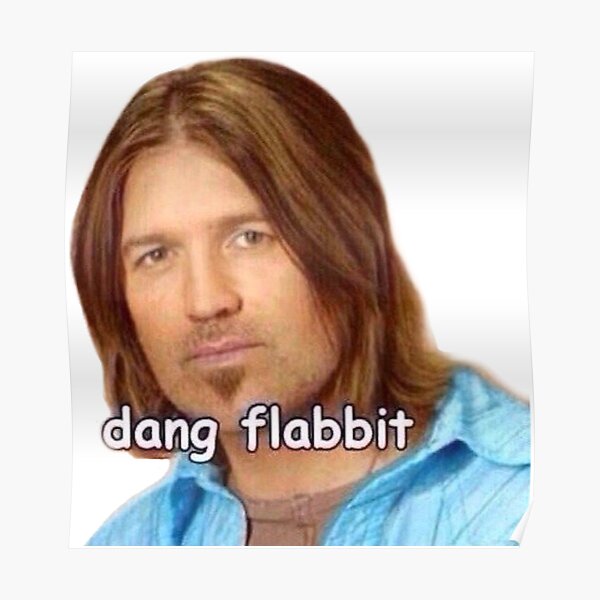 "Dang Flabbit" Billy Ray Cyrus Sticker Poster