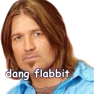 Artwork thumbnail, "Dang Flabbit" Billy Ray Cyrus Sticker by Jenna Gardner