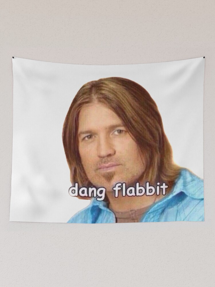 Thumbnail 2 of 3, Tapestry, "Dang Flabbit" Billy Ray Cyrus Sticker designed and sold by jennagardnerr.