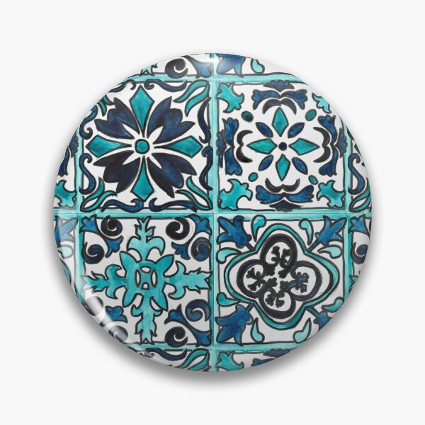 Item preview, Spanish Inspired Watercolor Tiles designed and sold by watercolornikki.