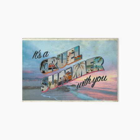 Postal cruel del vintage del verano Lámina rígida
