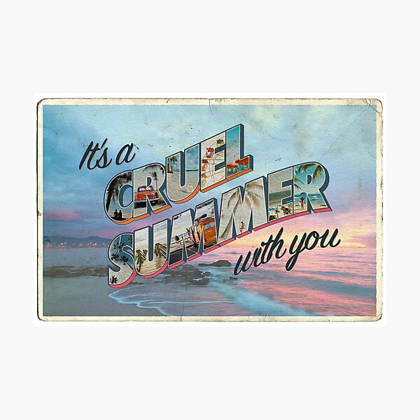 Grausame Sommer Vintage Postkarte Fotodruck