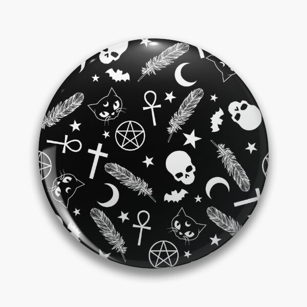 Item preview, Spoopy Gothic Witch Pattern Black and White designed and sold by JessicaAmber.