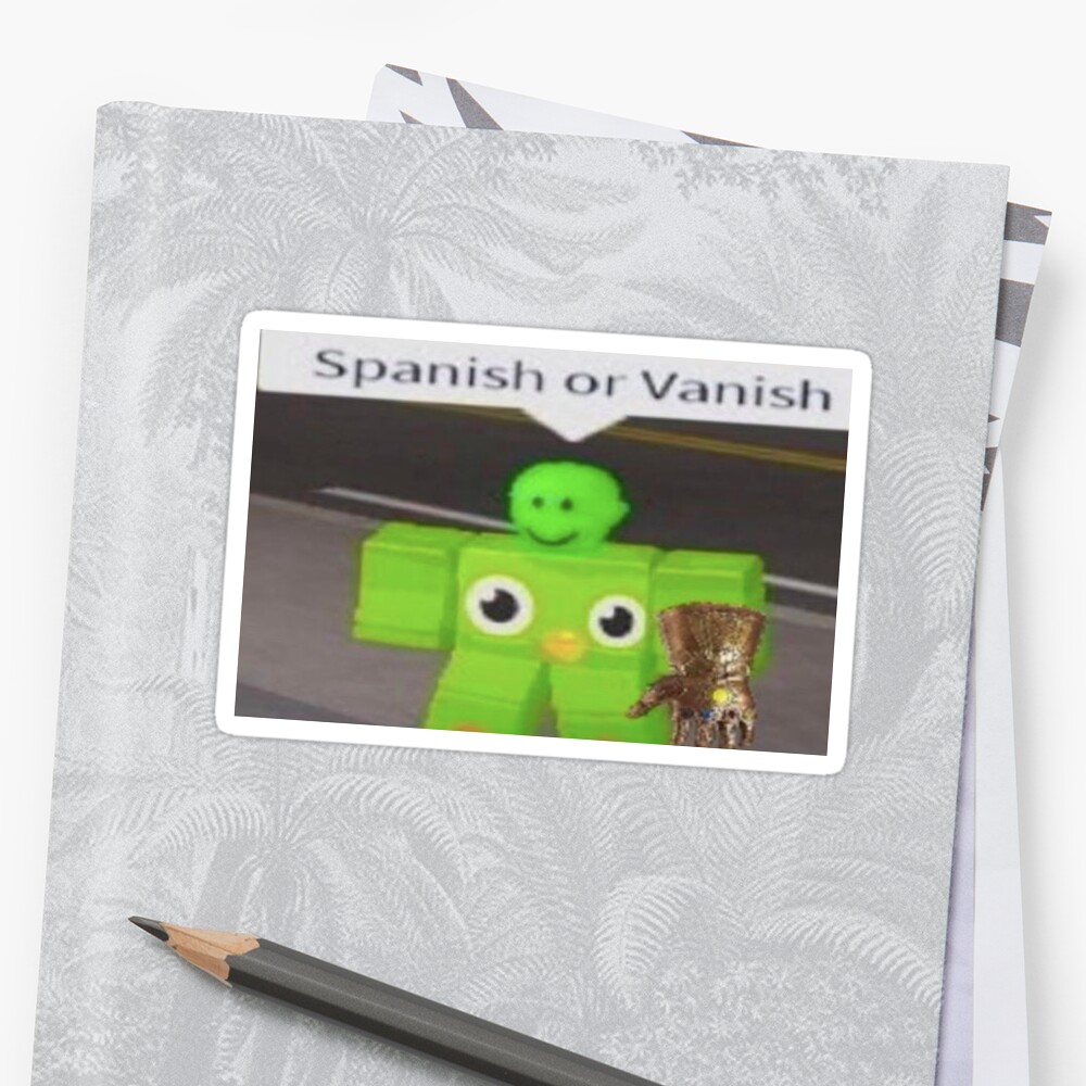 Spanish Or Vanish Roblox Meme