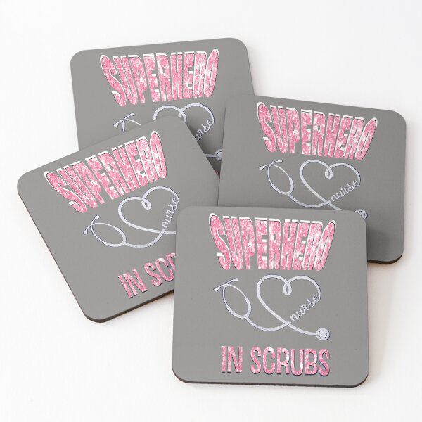 Item preview, Nurse Superhero In Scrubs Glitter RN LVN First Responders designed and sold by lorrinani.