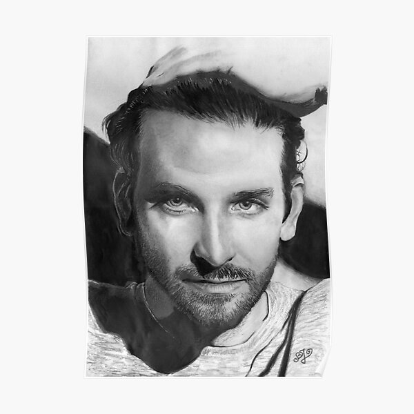 Bradley Cooper portrait Poster