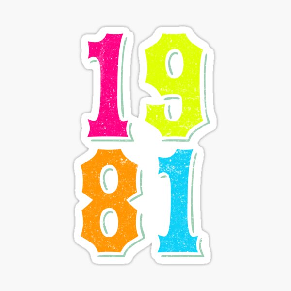 Vintage 1981 Aged To Perfection Stickers | Redbubble