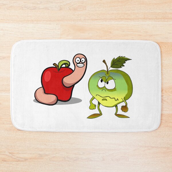 Item preview, Angry apple fruit/worm infected apple fruit designed and sold by RonaldKitama.