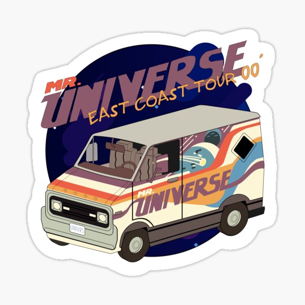 Item preview, Mr. Universe East Coast Tour 00' Sticker designed and sold by Nerd Out!.