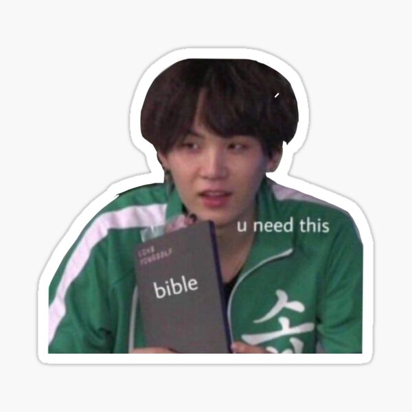 Artikel-Vorschau von Yoongi ist Gott Aufkleber, designt und verkauft von bagtag101.