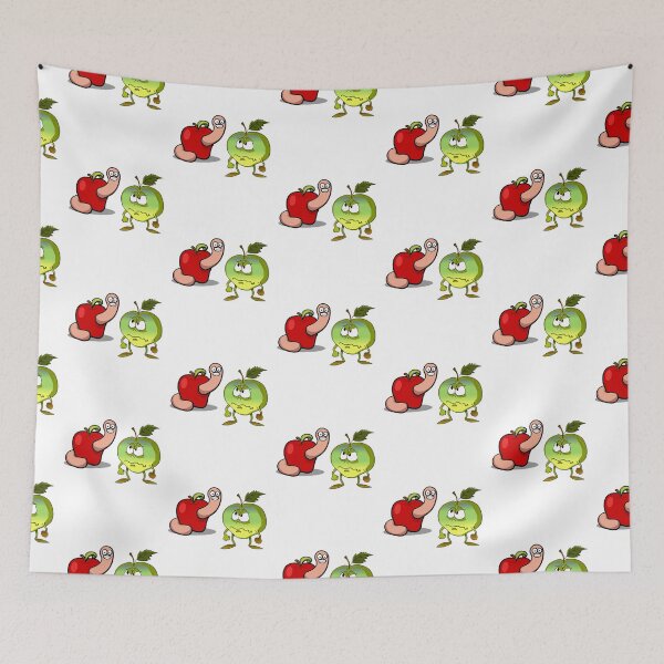 Item preview, Angry apple fruit/worm infected apple fruit designed and sold by RonaldKitama.