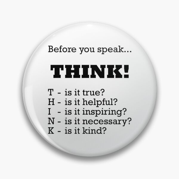 Item preview, Before you speak... THINK! designed and sold by Hilbert72.