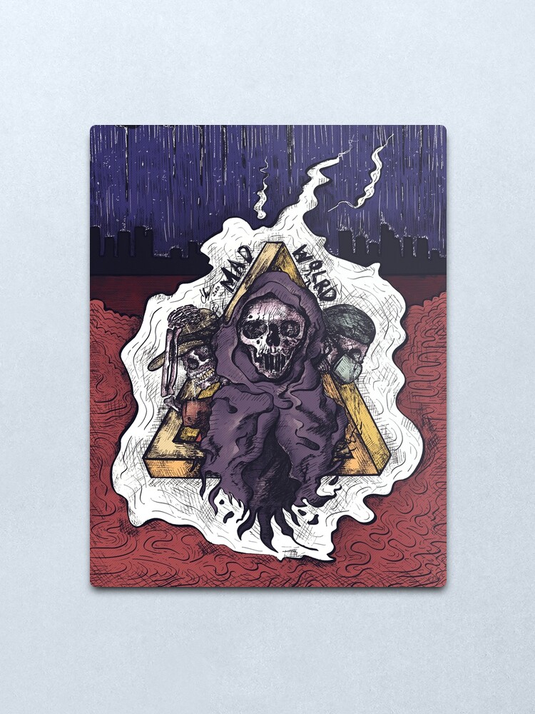 Alternate view of mad world. Metal Print