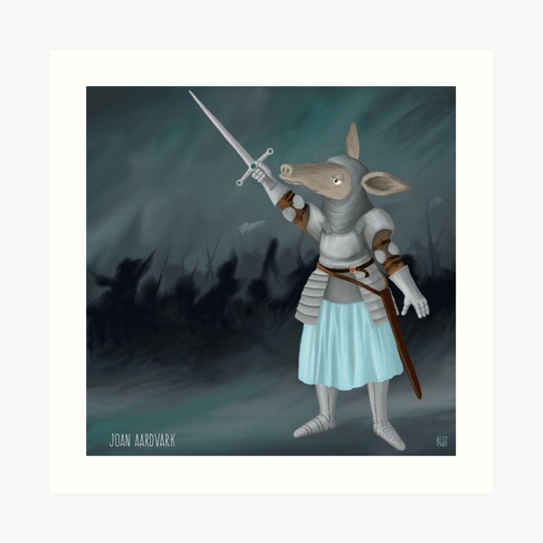 Joan Aardvark Art Print