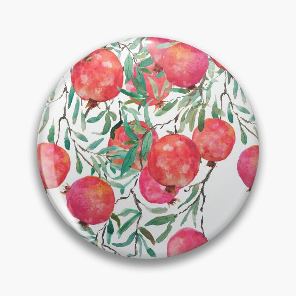 Item preview, hand painted red pomegranate watercolor 2020 designed and sold by ColorandColor.
