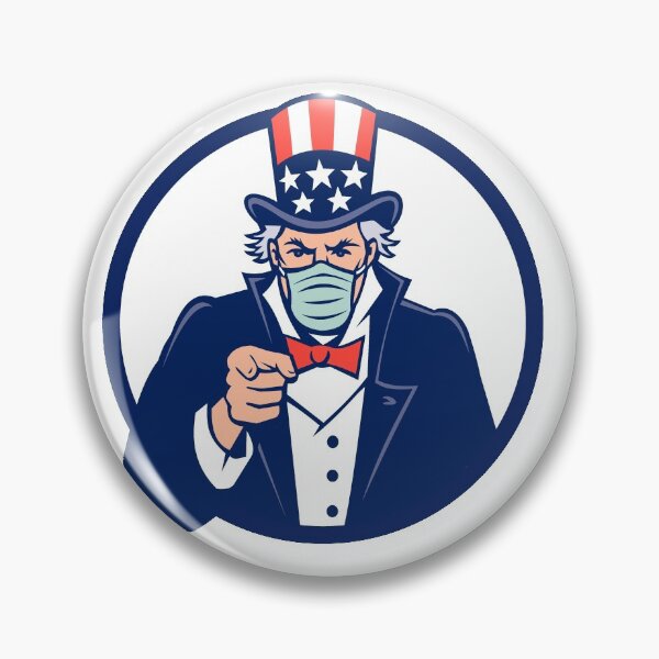 Item preview, Uncle Sam Wearing Mask Pointing Mascot designed and sold by patrimonio.