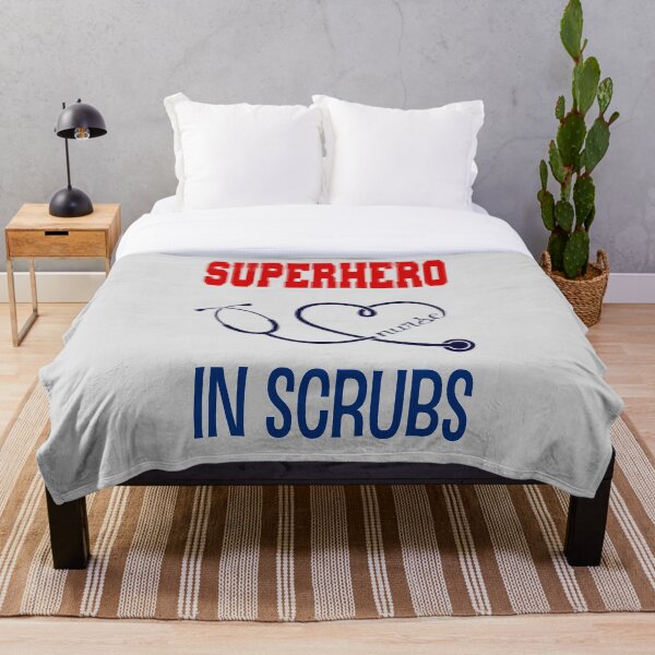 Aperçu de l'œuvre Superhero Nurse Scrubs Support First Responder créée et vendue par lorrinani.
