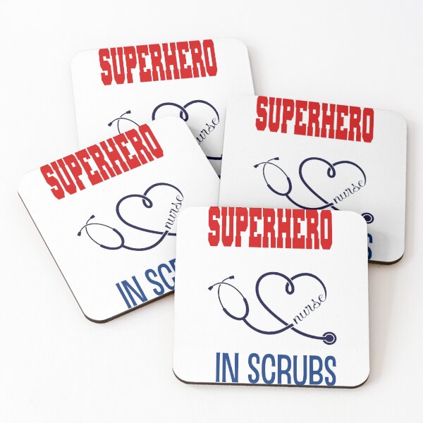 Item preview, Superhero Nurse Scrubs First Responder Soporte designed and sold by lorrinani.