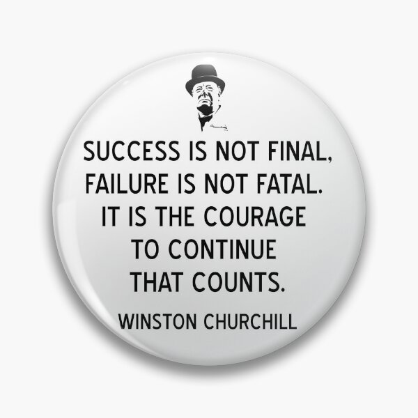 Item preview, Winston Churchill Quote on Courage and Success designed and sold by jutulen.