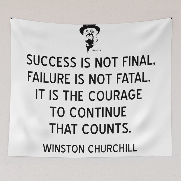 Item preview, Winston Churchill Quote on Courage and Success designed and sold by jutulen.
