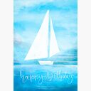 Carte De Vœux Voile Joyeux Anniversaire Bateau Et Mer Bleue Par Rory1 Redbubble