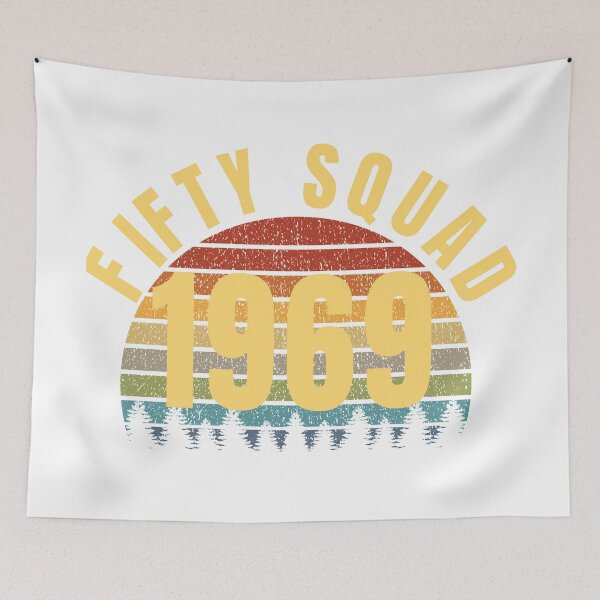 Item preview, Fifty Squad 50th Birthday Gift Vintage Retro Sun 1969 Tank Top designed and sold by RedmonsDesigns.