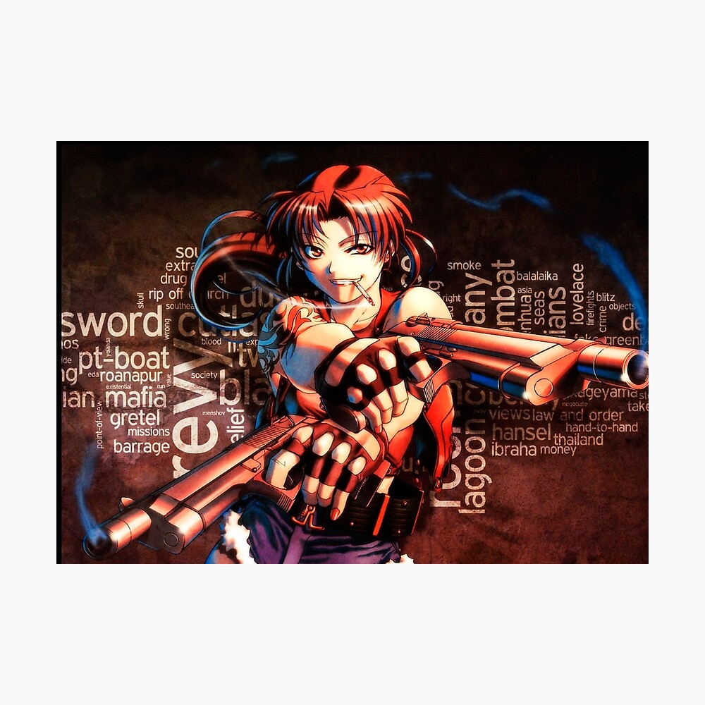 Black Lagoon Revy Metal Print By Terpres Redbubble