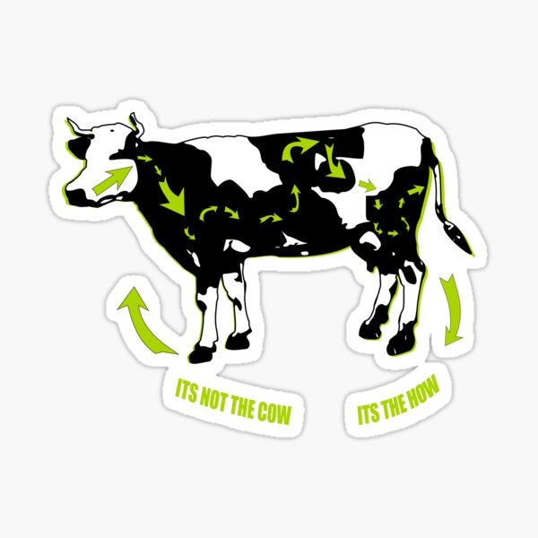 Its not the cow its the how t shirts Sticker