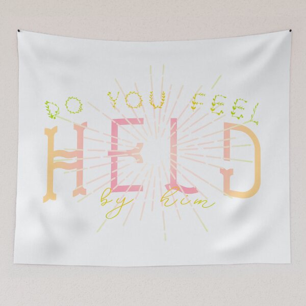 Item preview, Do You Feel Held By Him Sunburst Typography designed and sold by stephensking.